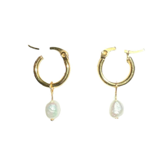 Pearl Hoop Earrings