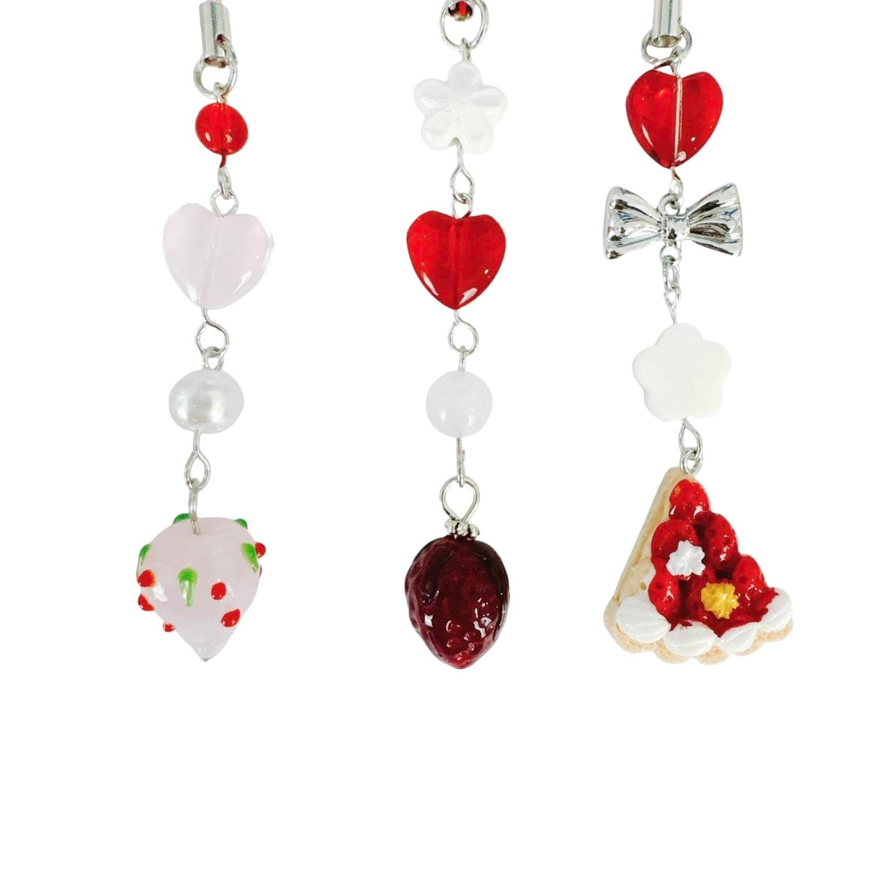 Red Strawberry Phone Charm