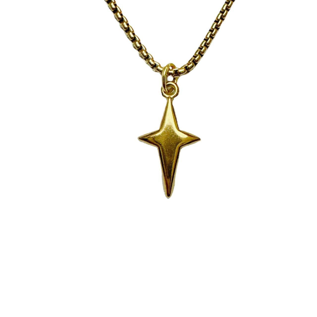 Gold Sparkle Star Necklace