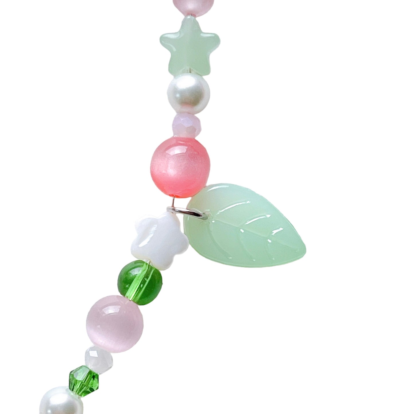 Glass Strawberry Beaded Necklace