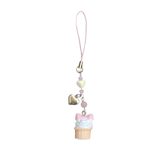 Bow Cupcake Phone Charm