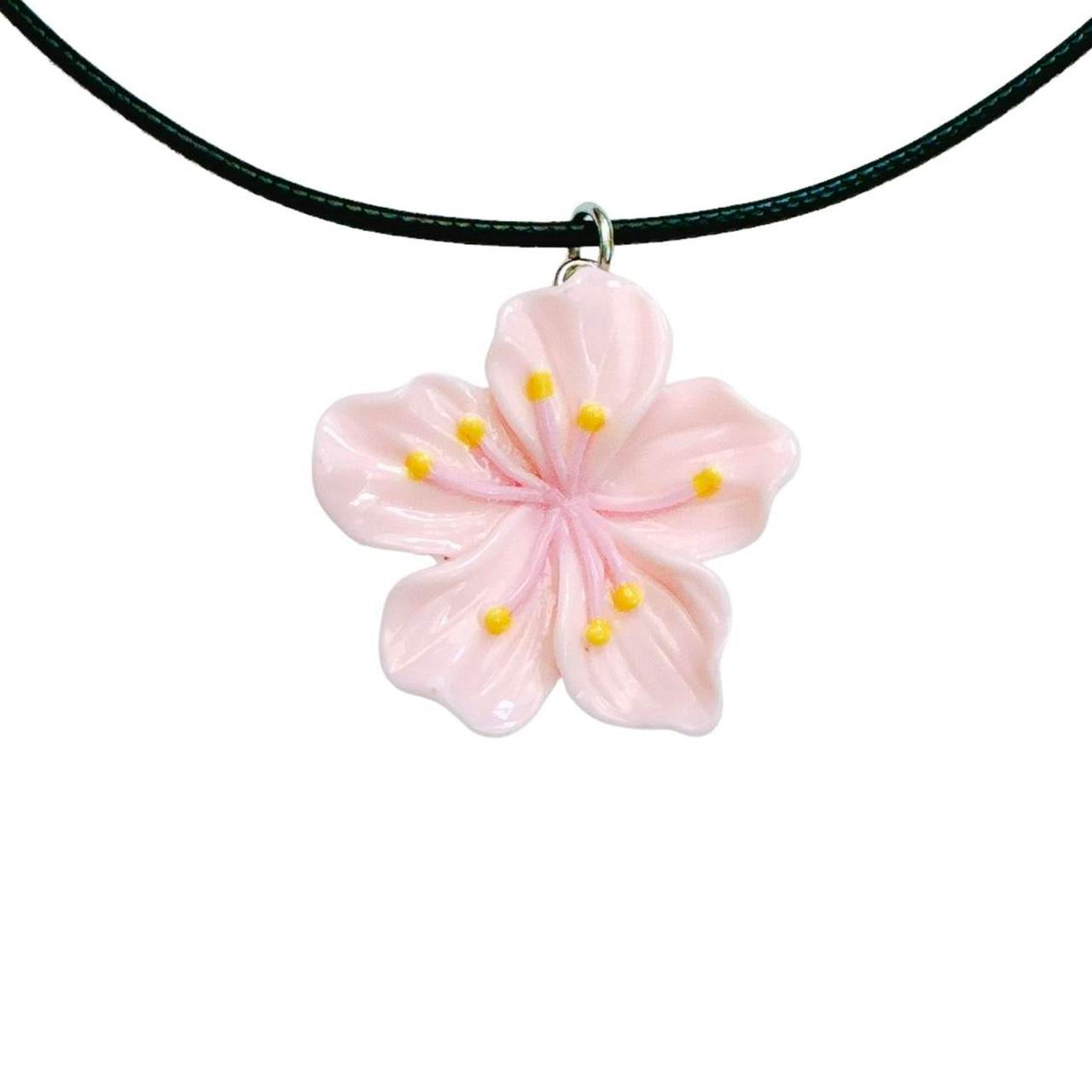 Pink Flower Necklace