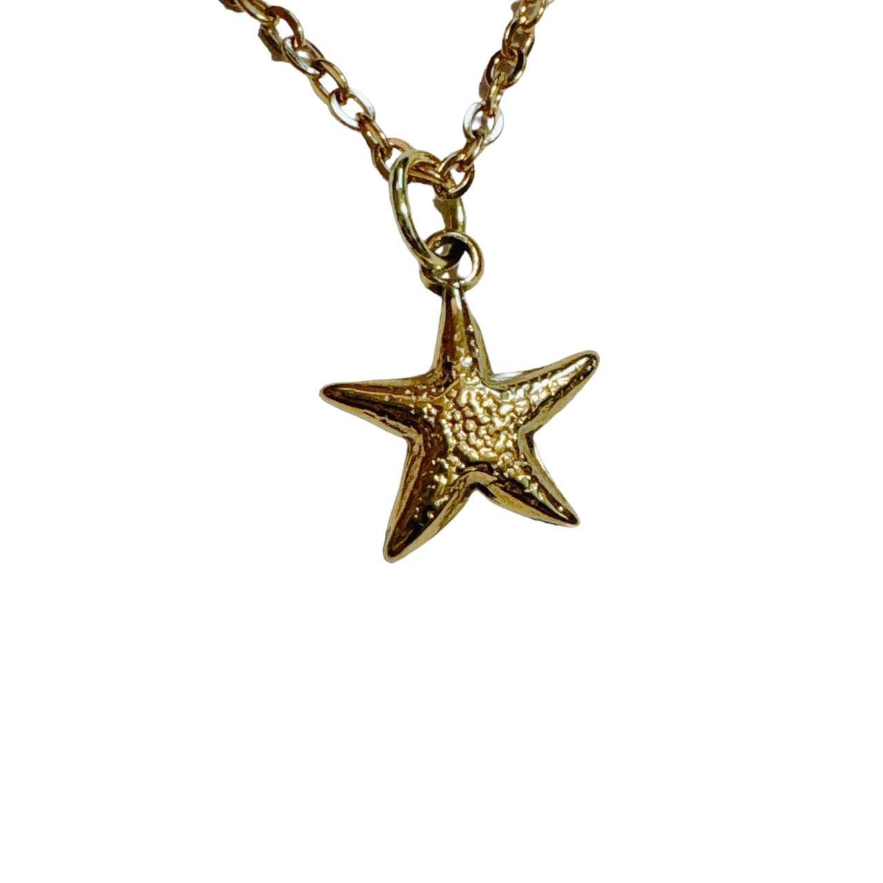 gold starfish necklace