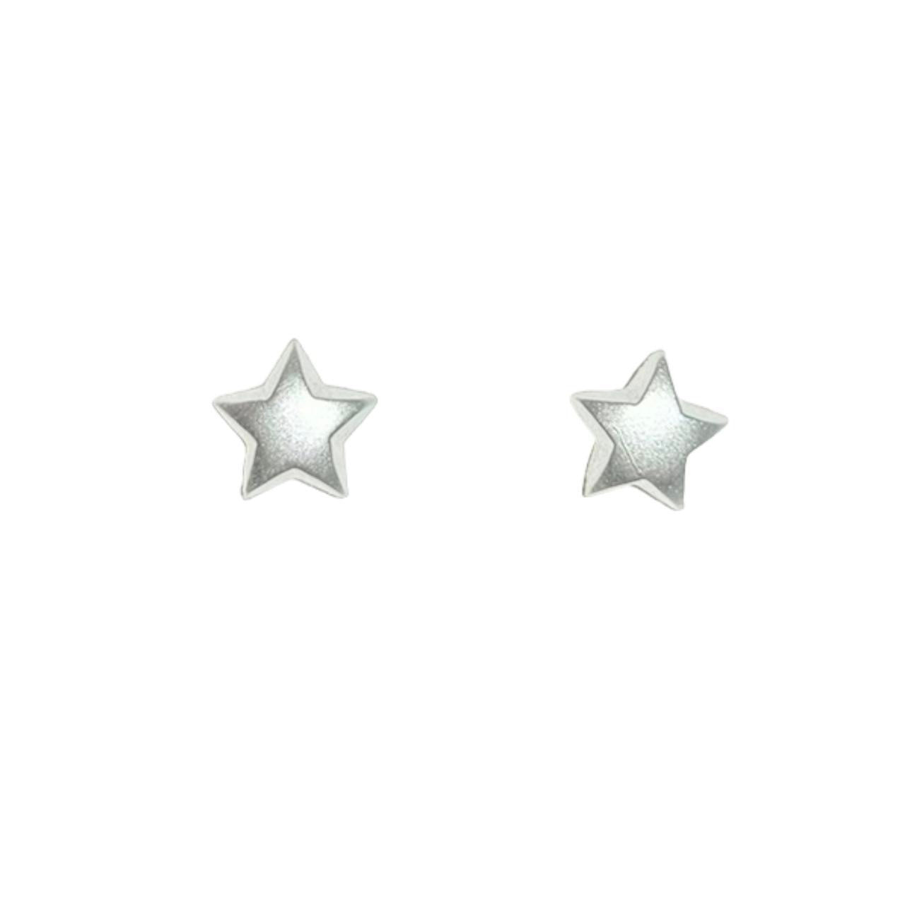 Silver Star Stud Earrings