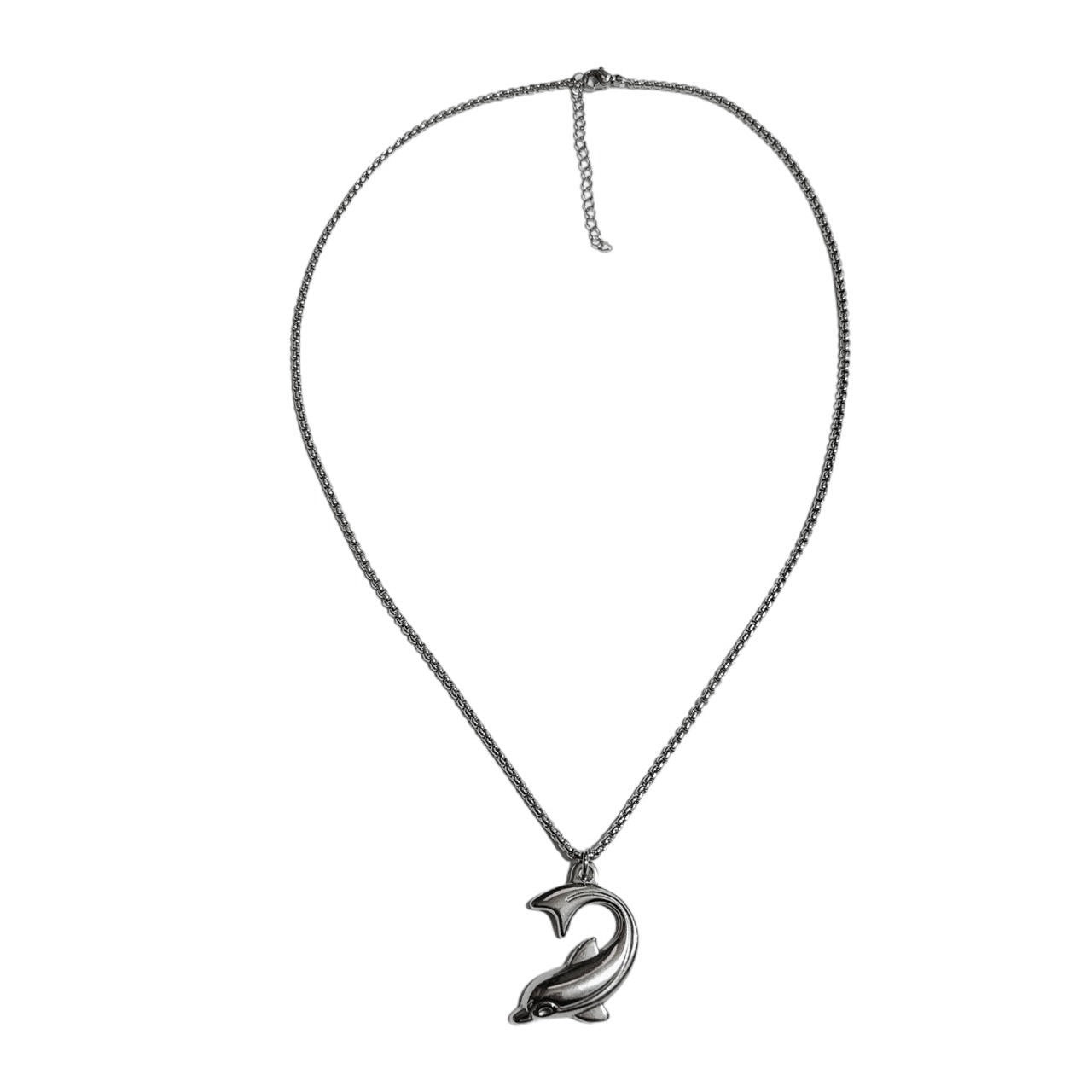 silver dolphin necklace