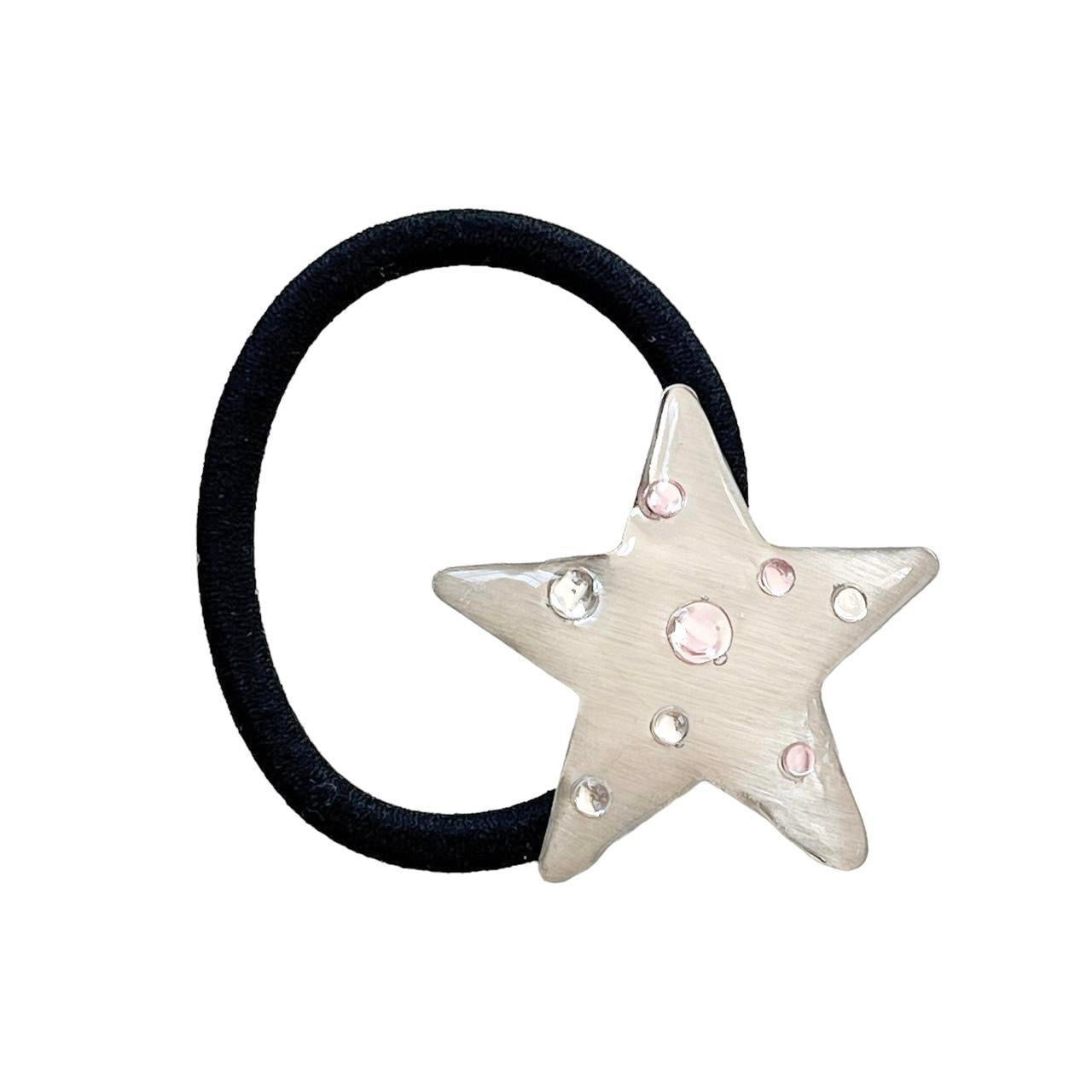 Silver Star Hair Tie - all over rhinestones