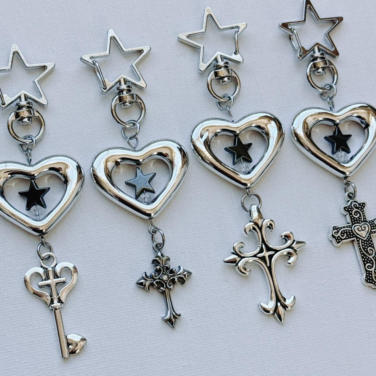 heart cross keychain - heart cross version