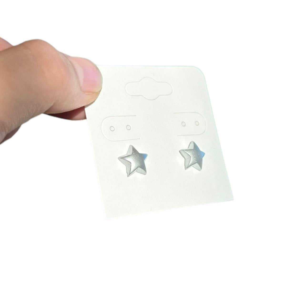 Silver Star Stud Earrings