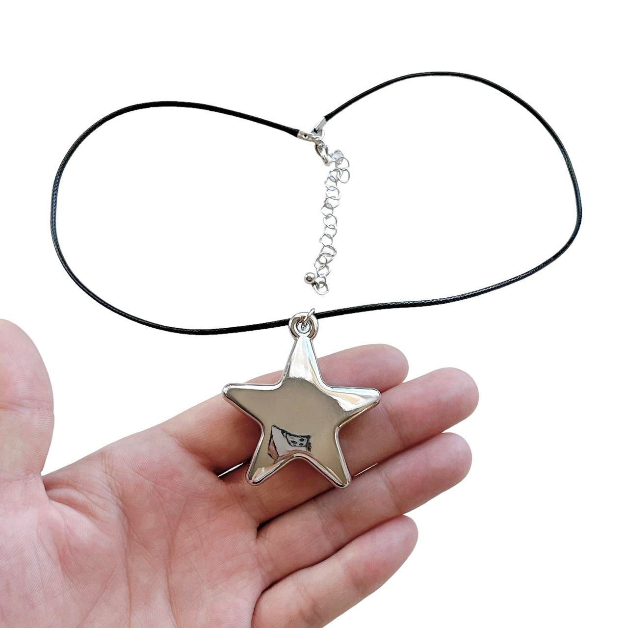 Large Silver Star Necklace