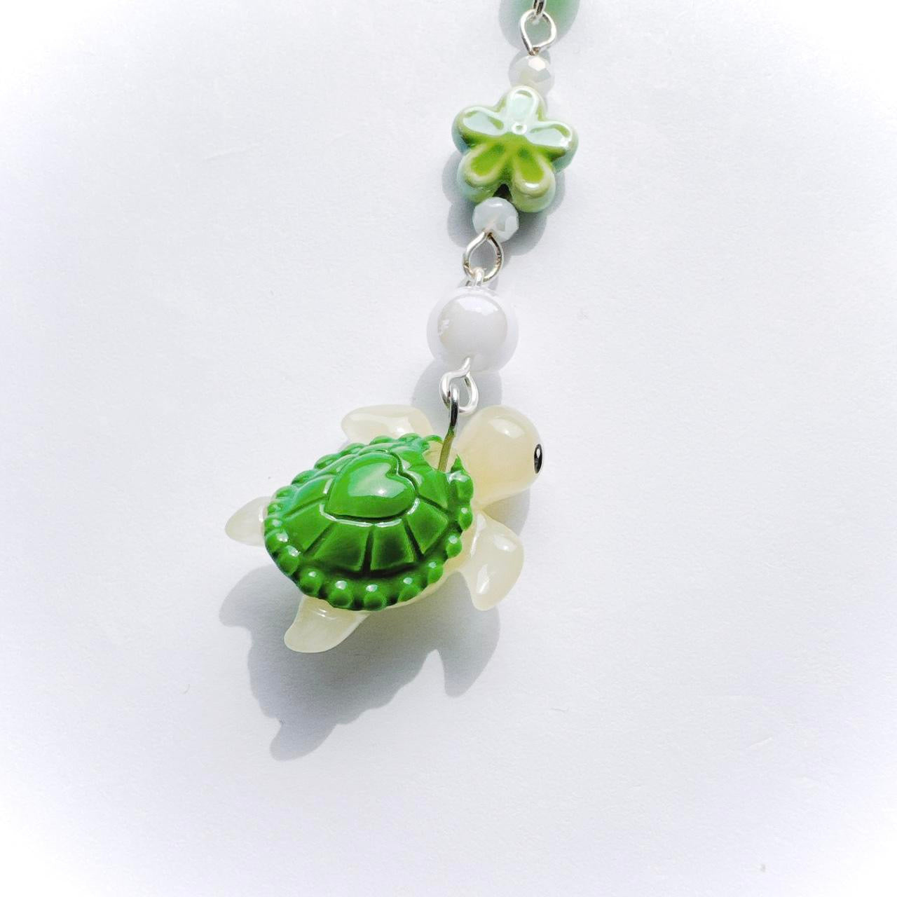 Green Turtle Phone Charm