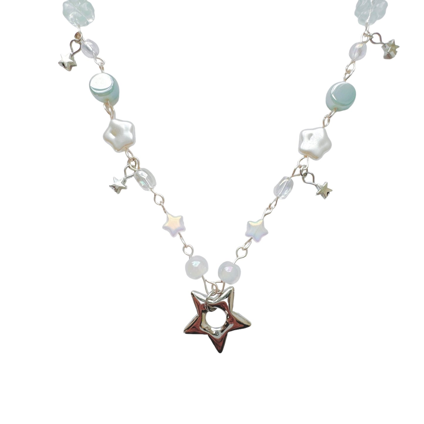 Puffy Star Beaded Necklace