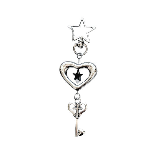 heart cross keychain - cross key version