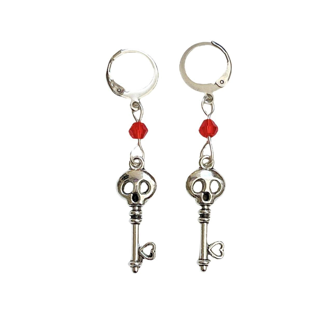 Skull Key Earrings