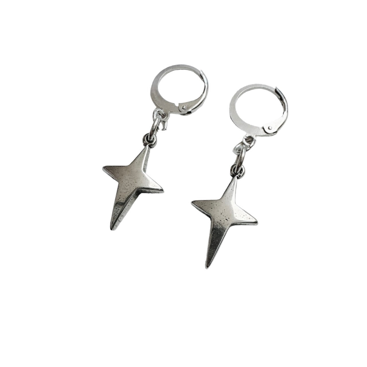 Silver Star Sparkle Earrings