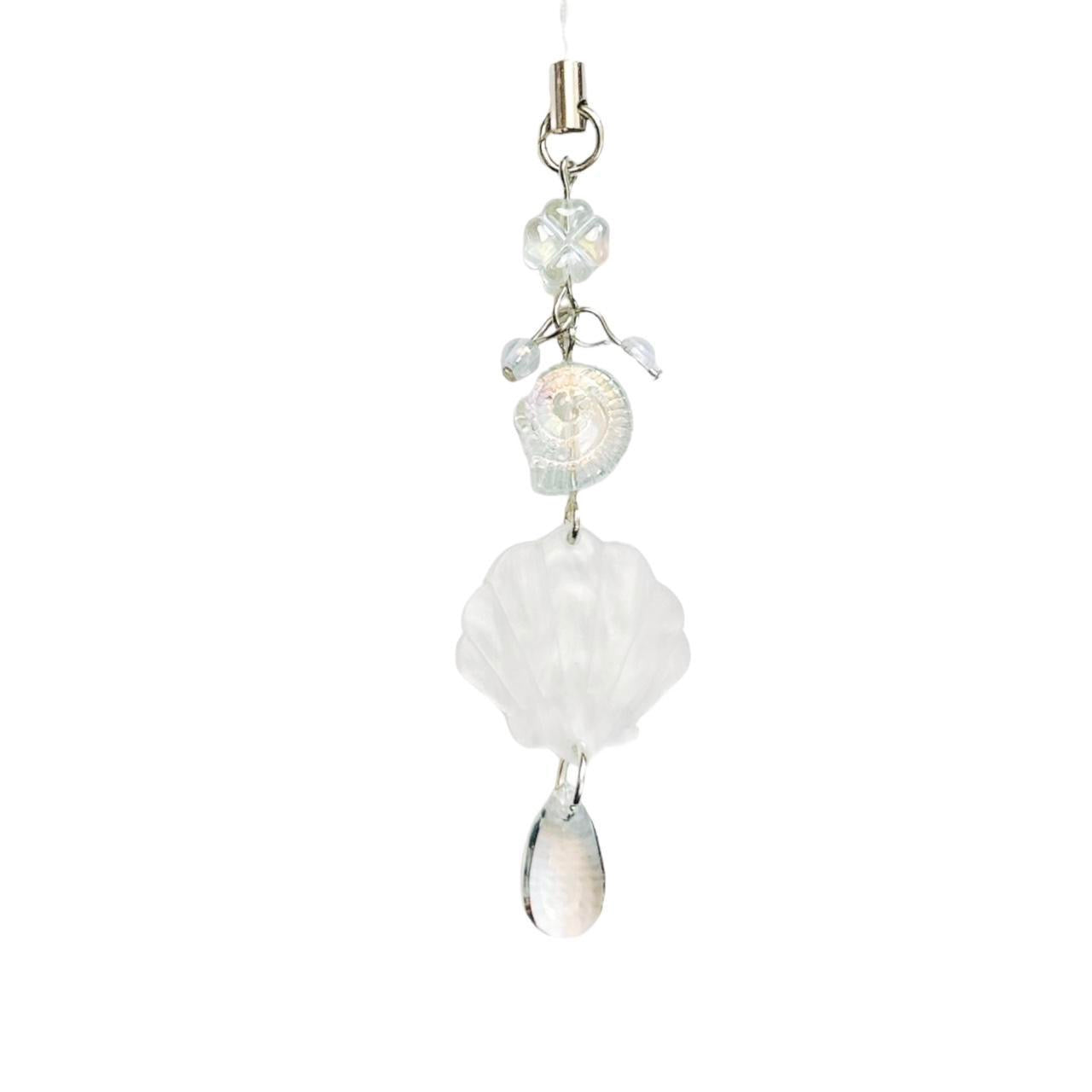 dripping seashell phone charm