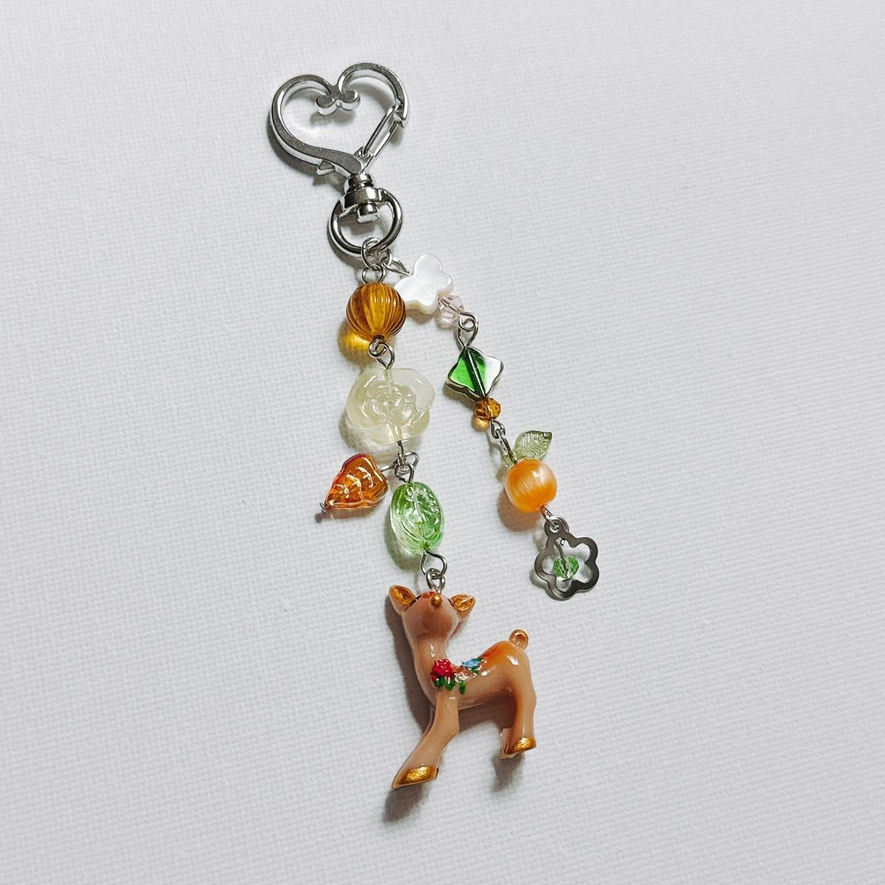 deer beaded keychain 🦌