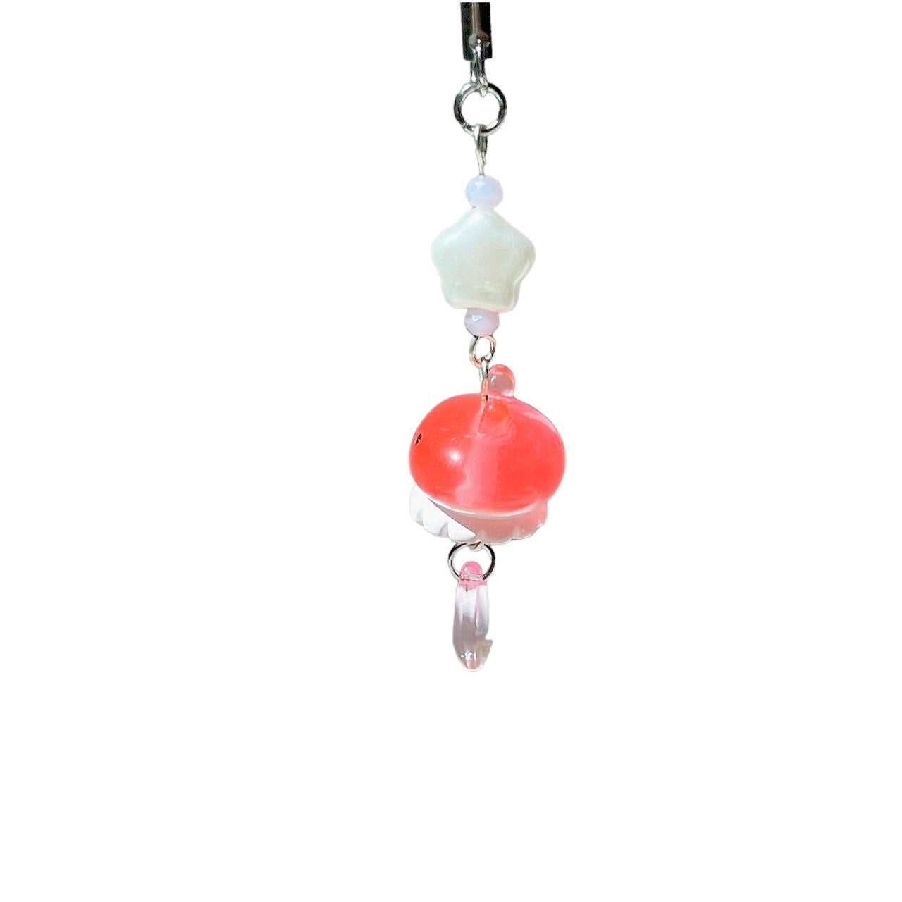 Pink Jellyfish Phone Charm