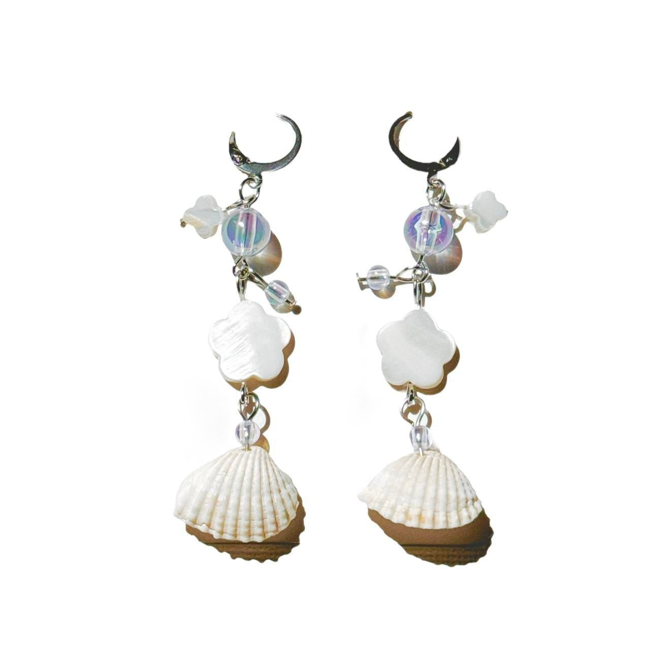 Flower Seashell Earrings