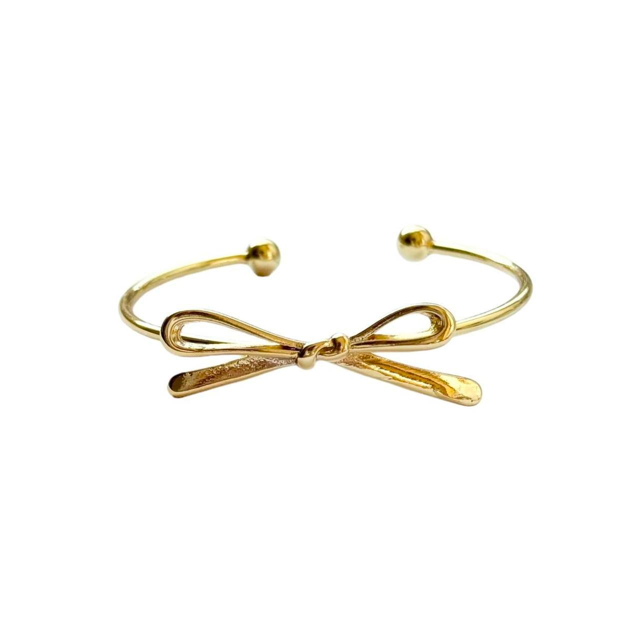 gold bow bracelet