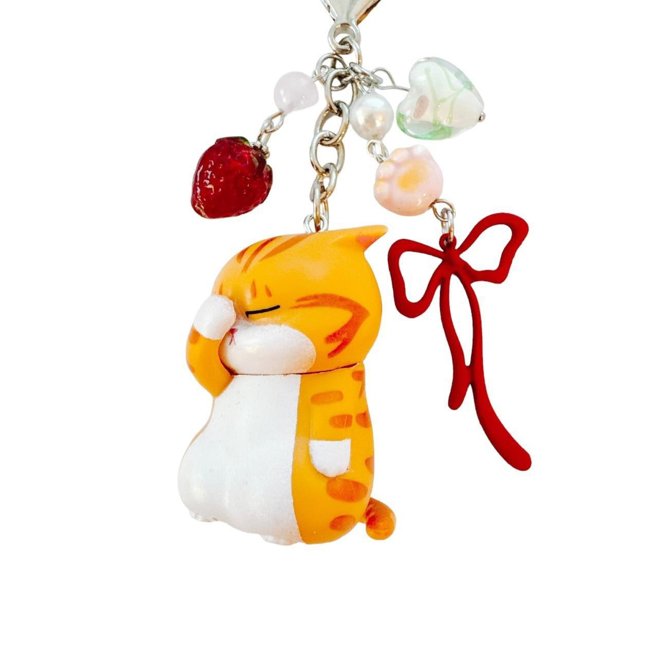 Disappointed Cat Keychain