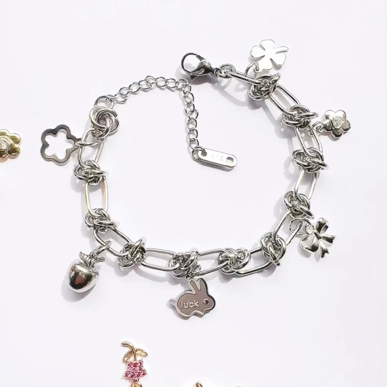 Silver Chainmail Charm Bracelet