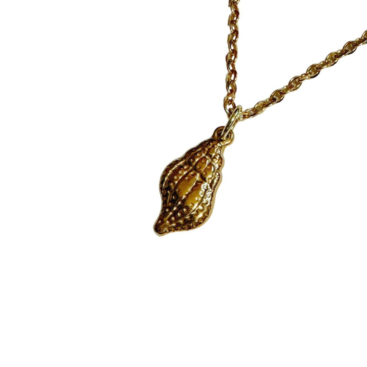 gold sea snail shell necklace