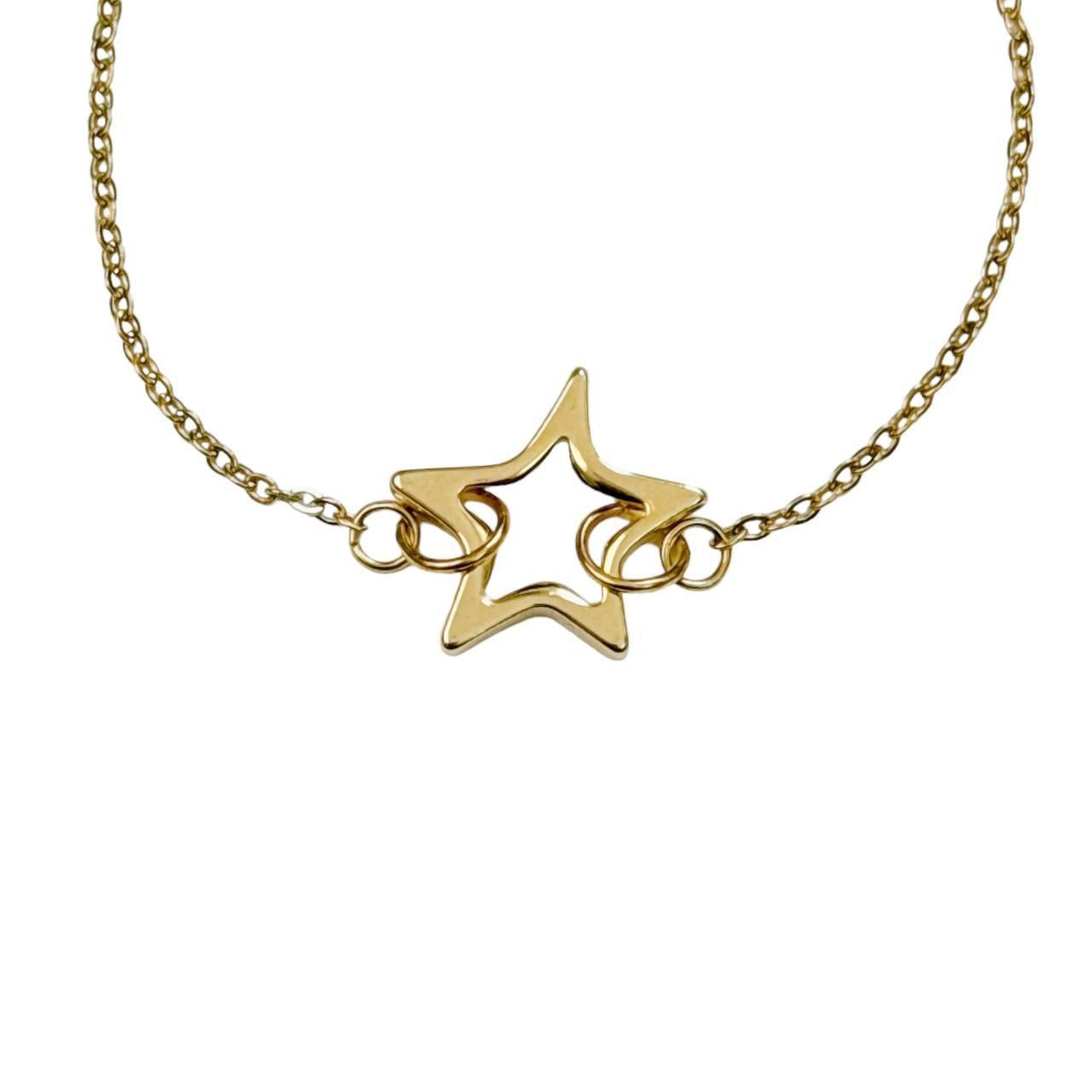 Gold Hollow Star Bracelet