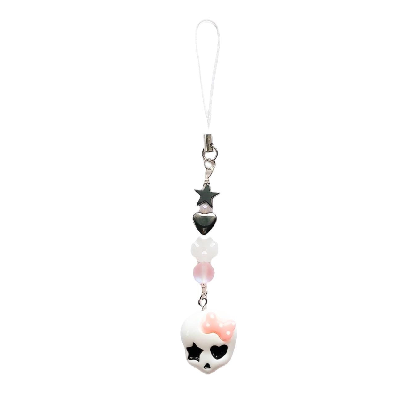 Emo Skull Phone Charm