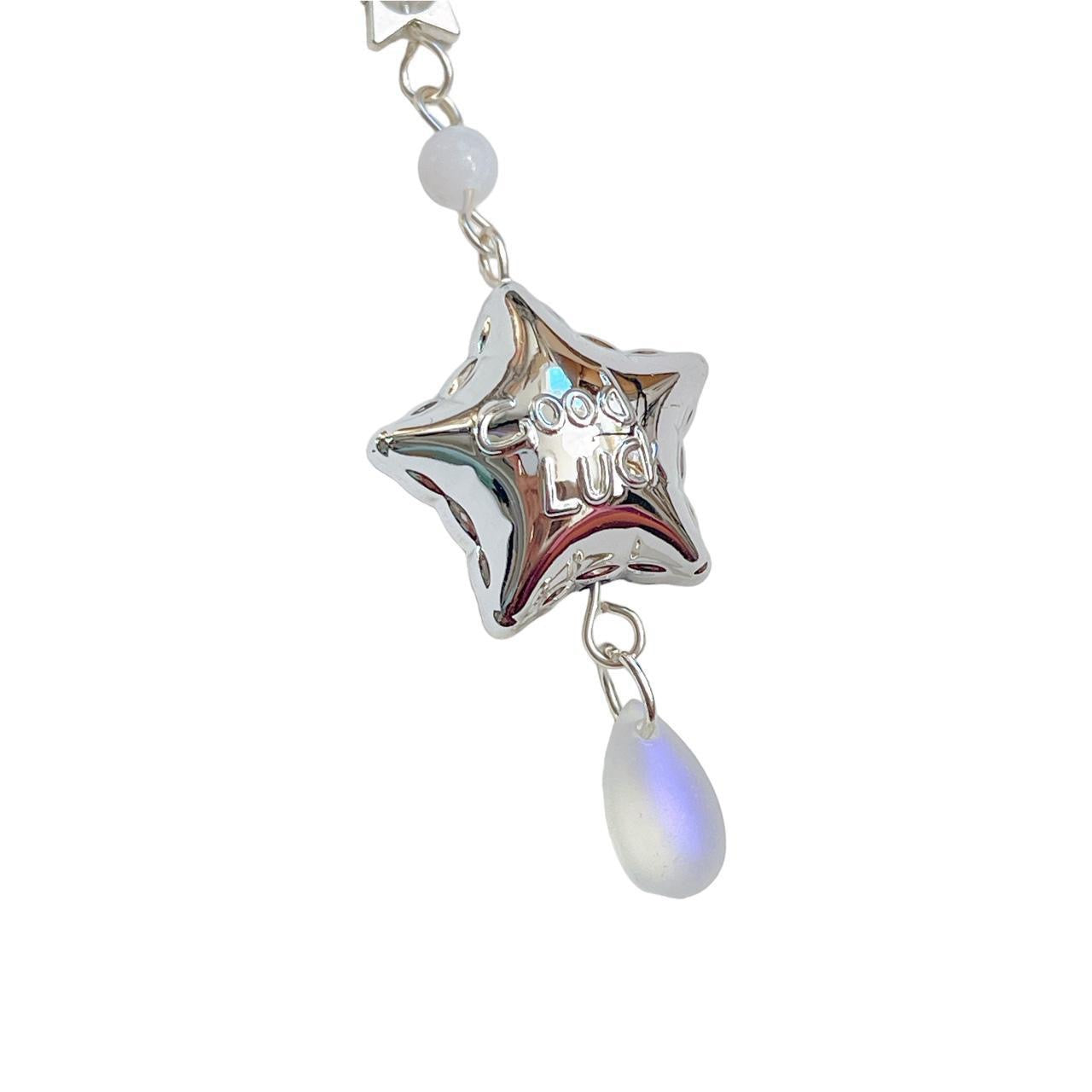 Good Luck Star Phone Charm - Silver