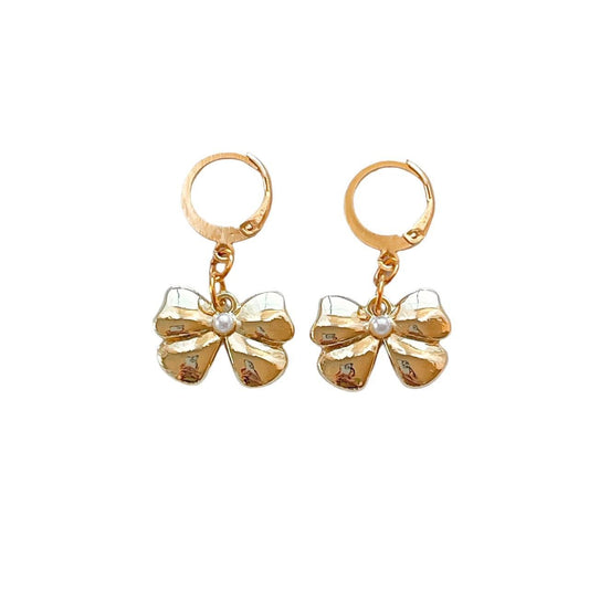 Gold Bow Earrings