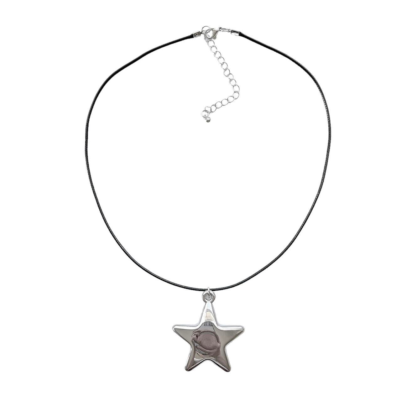 Large Silver Star Necklace