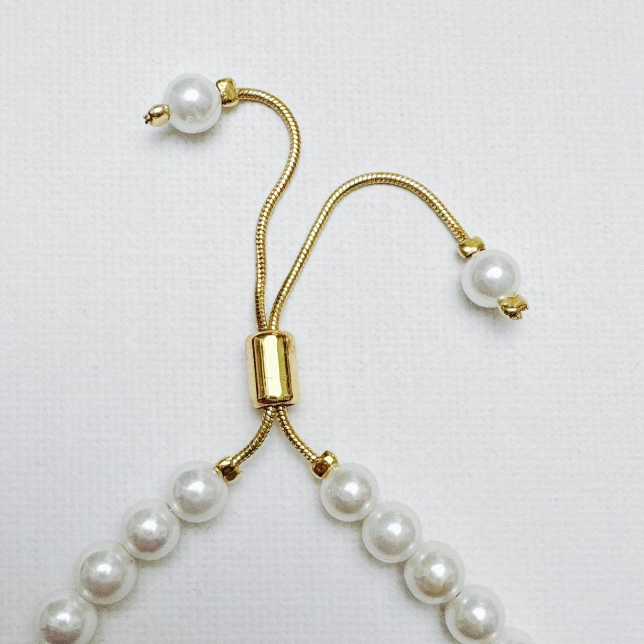 Gold Pearl Slider Bracelet