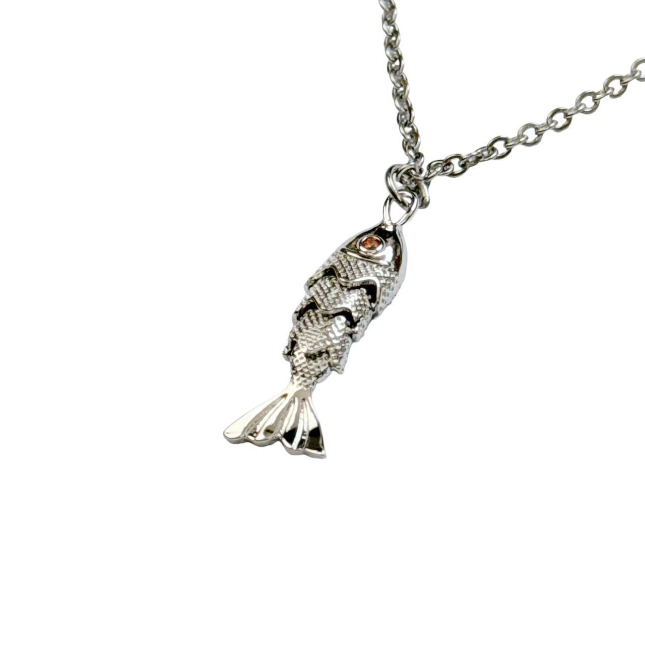 Silver Moving Fish Necklace