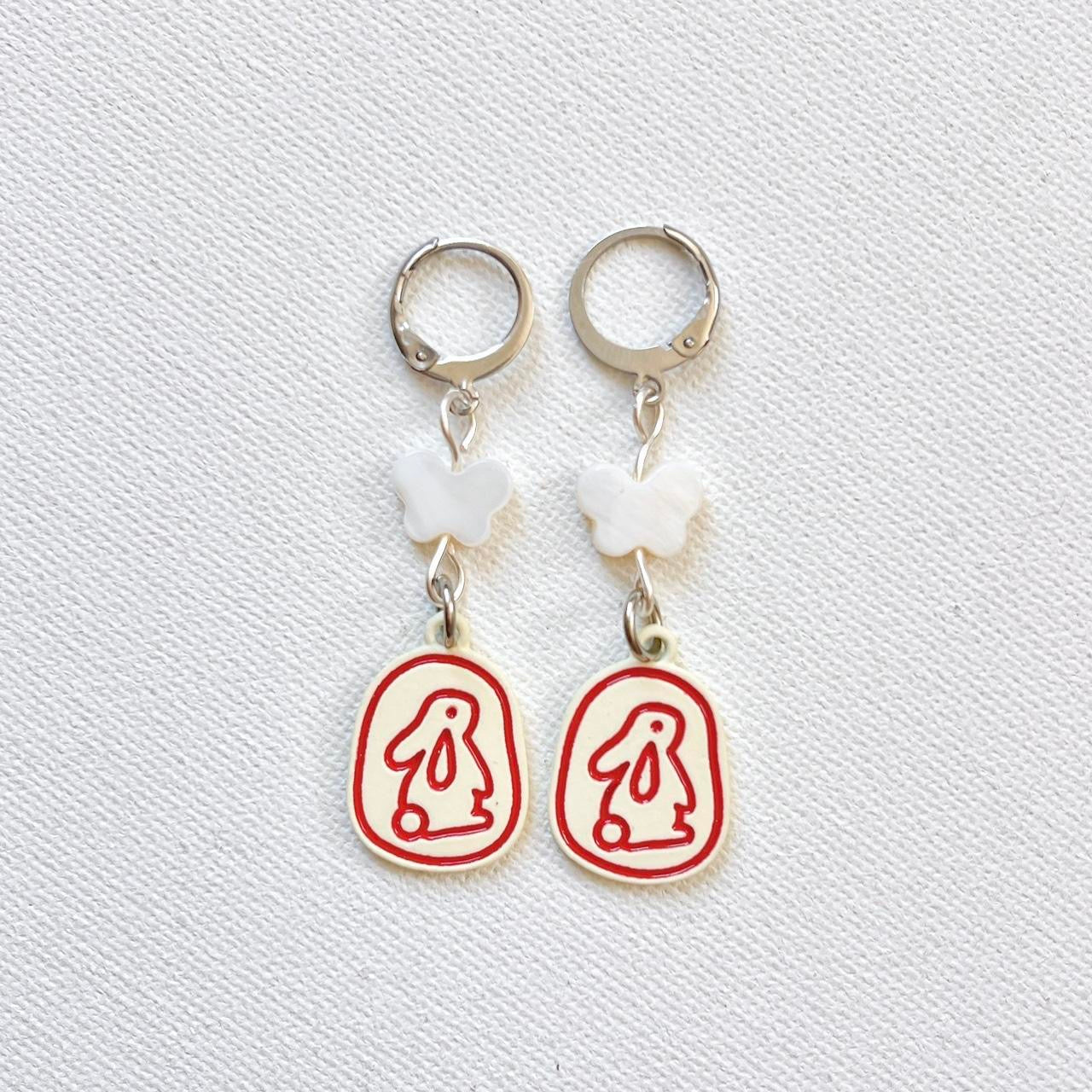 Crying Bunny Earrings