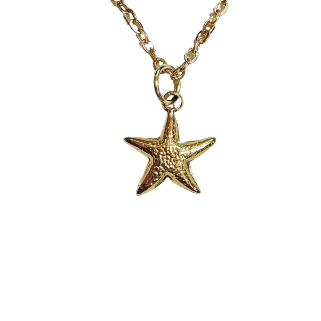 gold starfish necklace