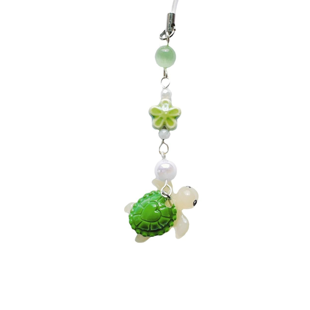 Green Turtle Phone Charm