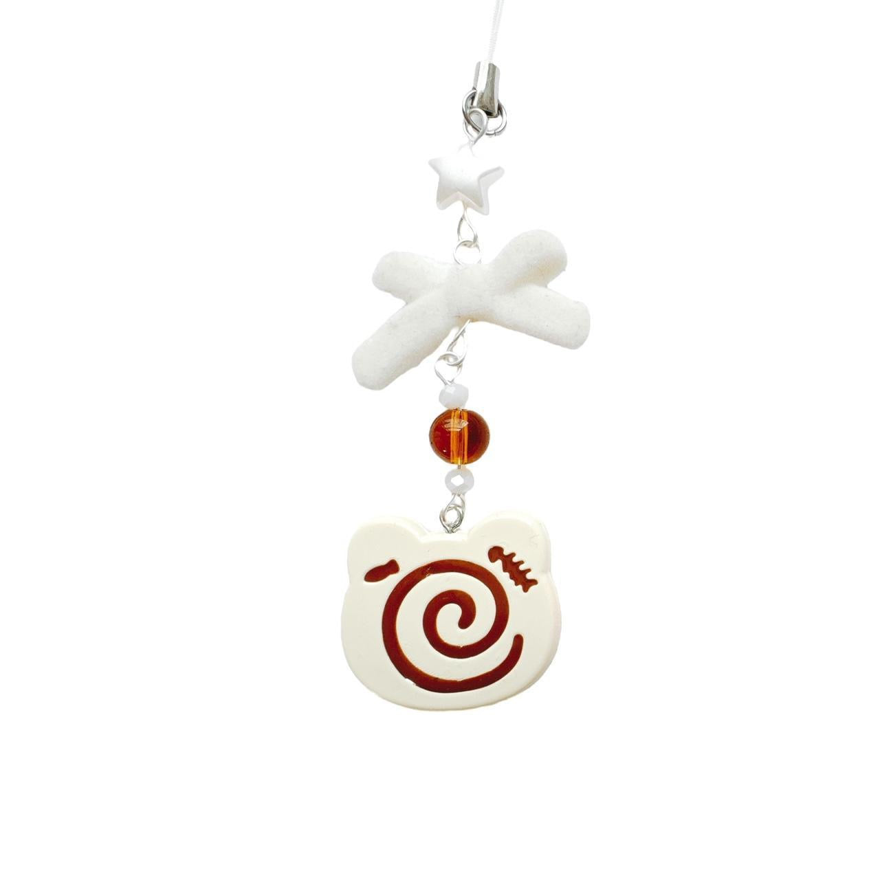 Swirly Bear Phone Charm