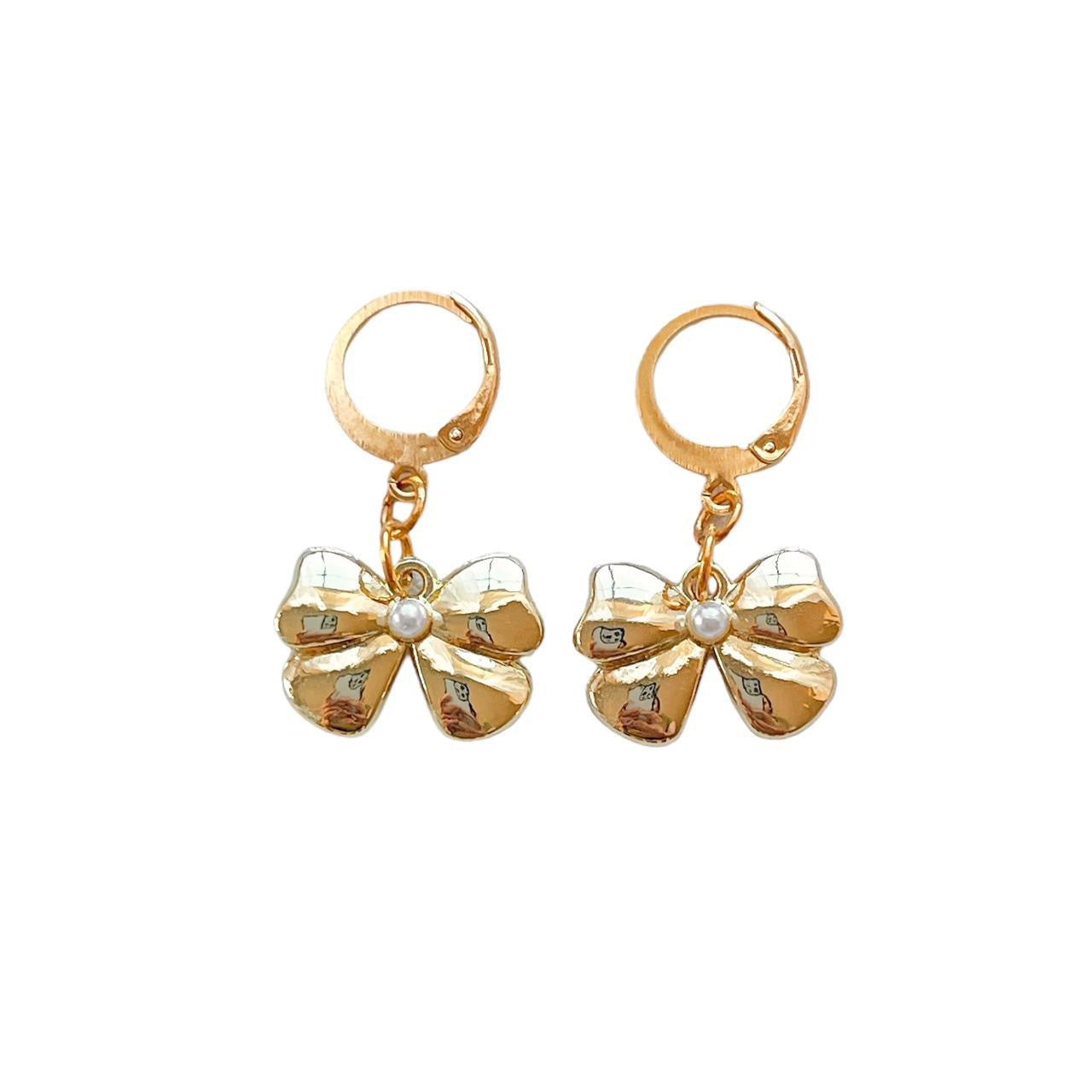 Gold Bow Earrings