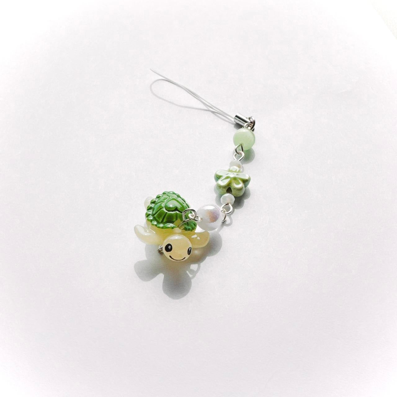 Green Turtle Phone Charm