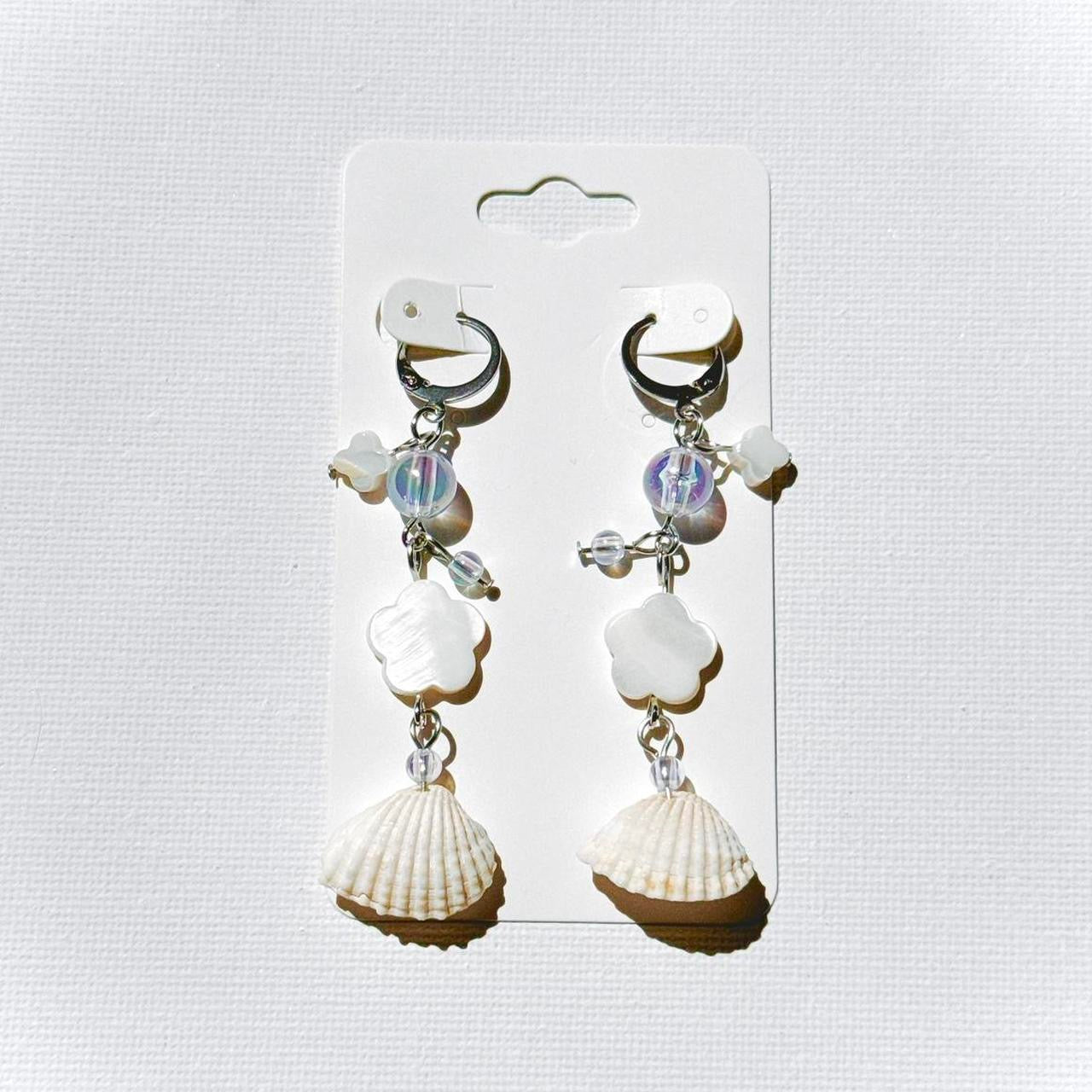 Flower Seashell Earrings