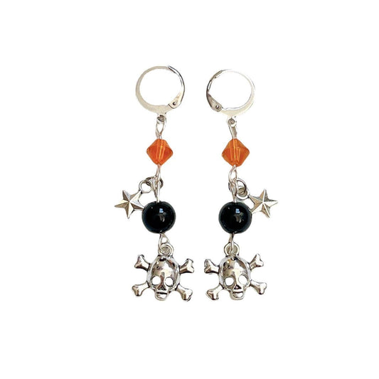 Beaded Skull Earrings