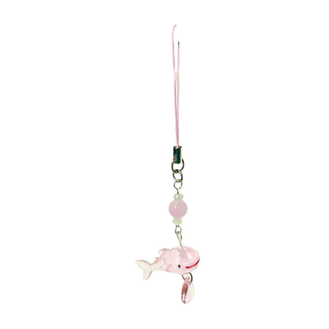 Pink Whale Shark Phone Charm