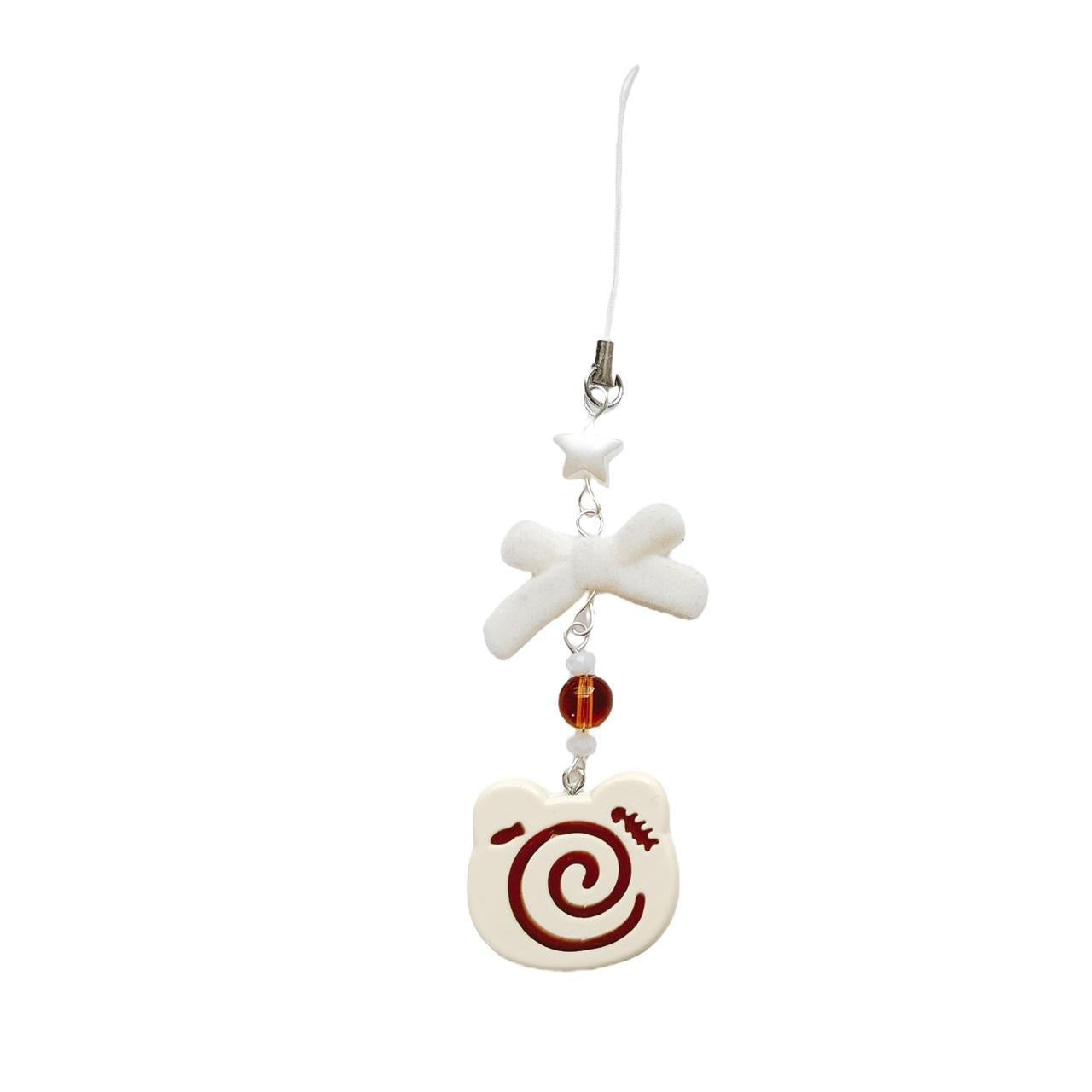 Swirly Bear Phone Charm