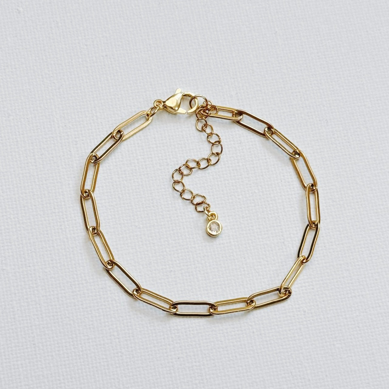 Gold Paperclip Bracelet