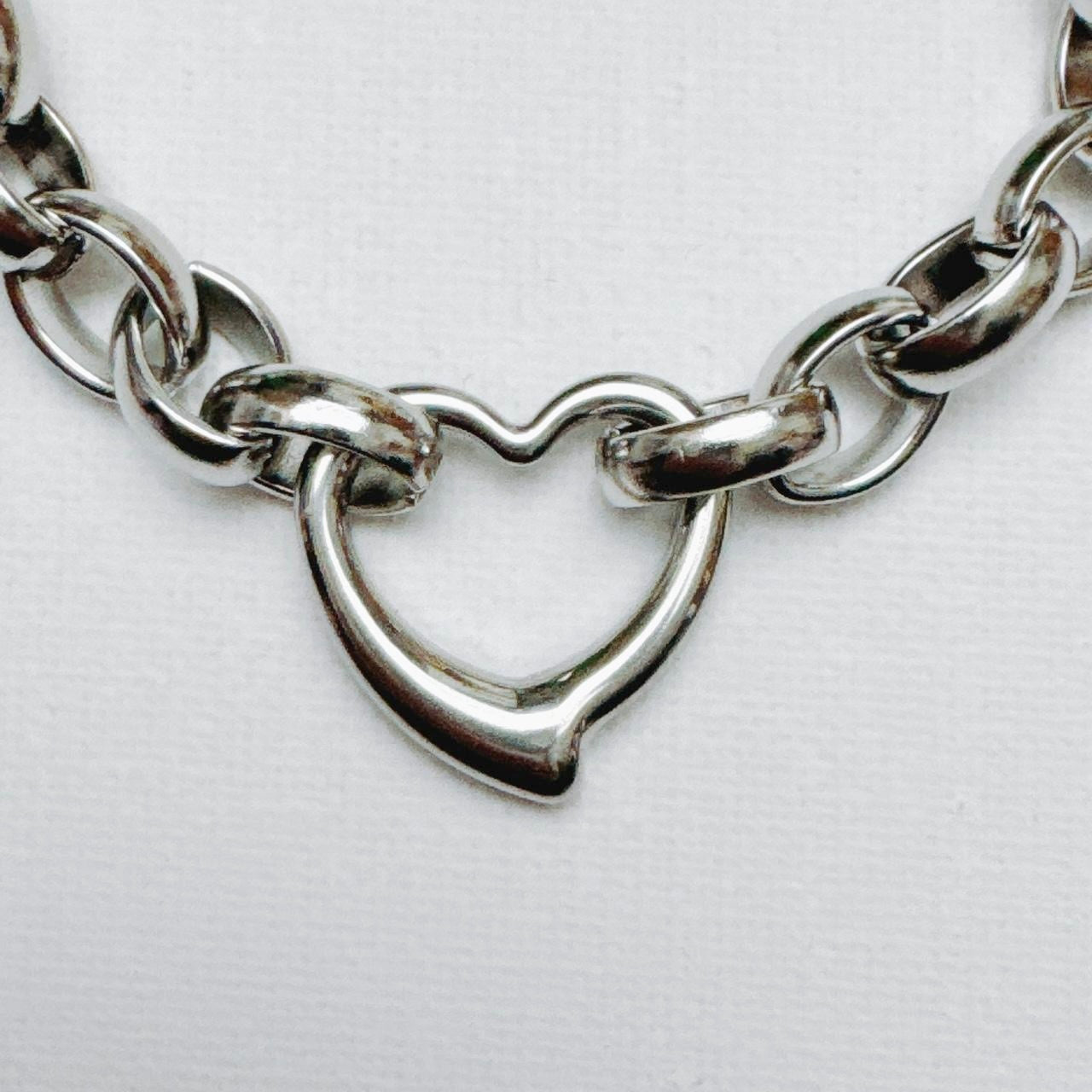 Silver Chain Heart Bracelet