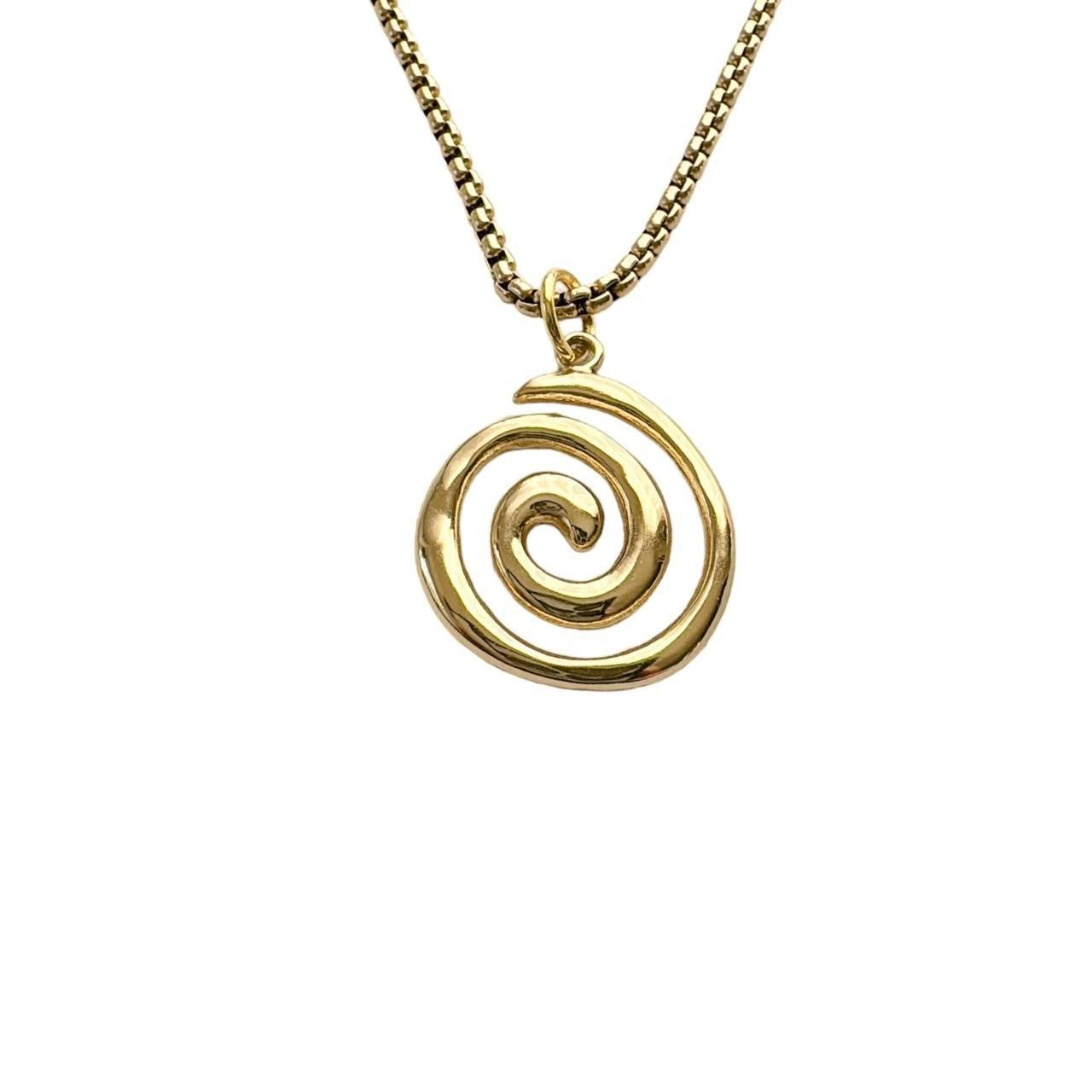 Gold Spiral Necklace