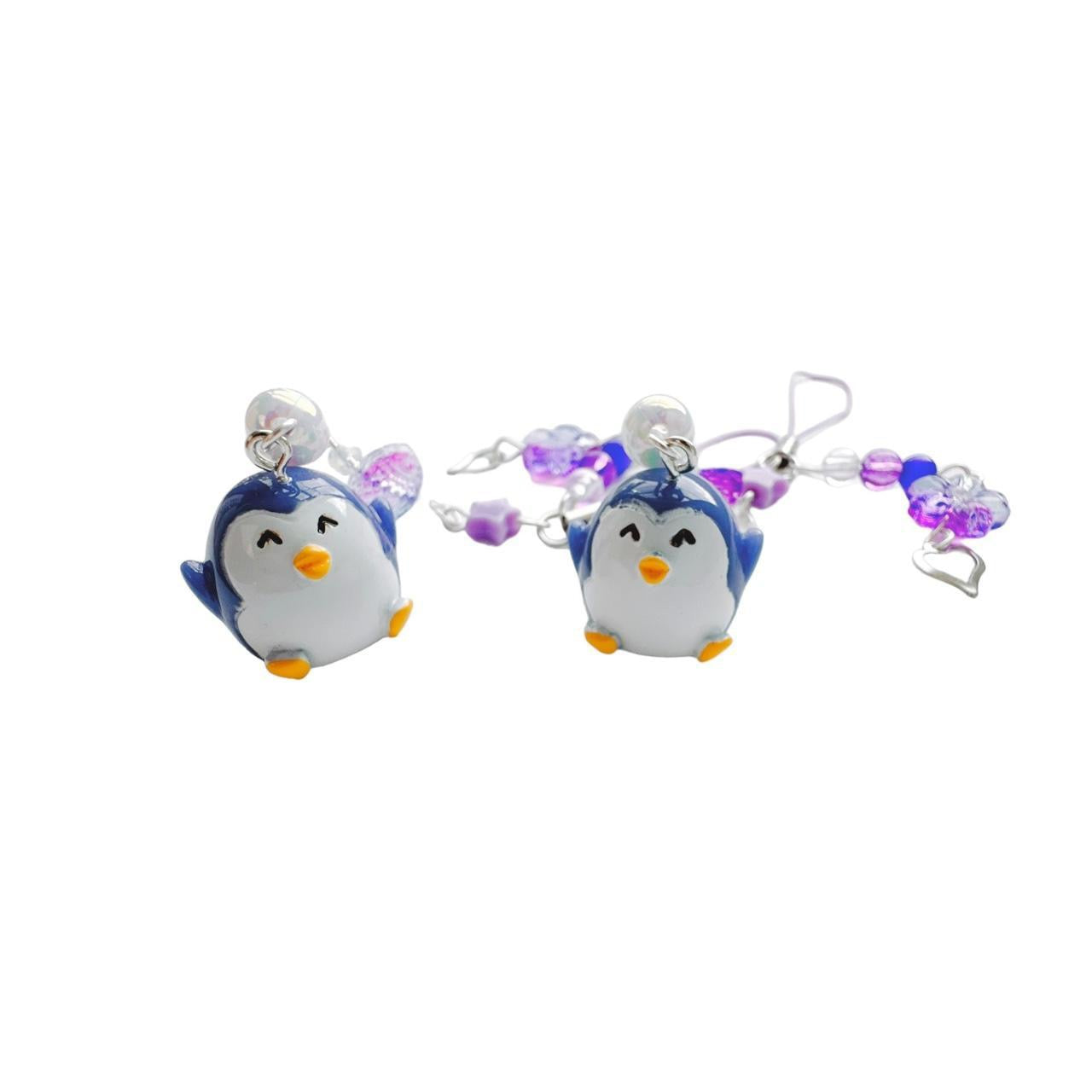 Purple Penguin Phone Charm