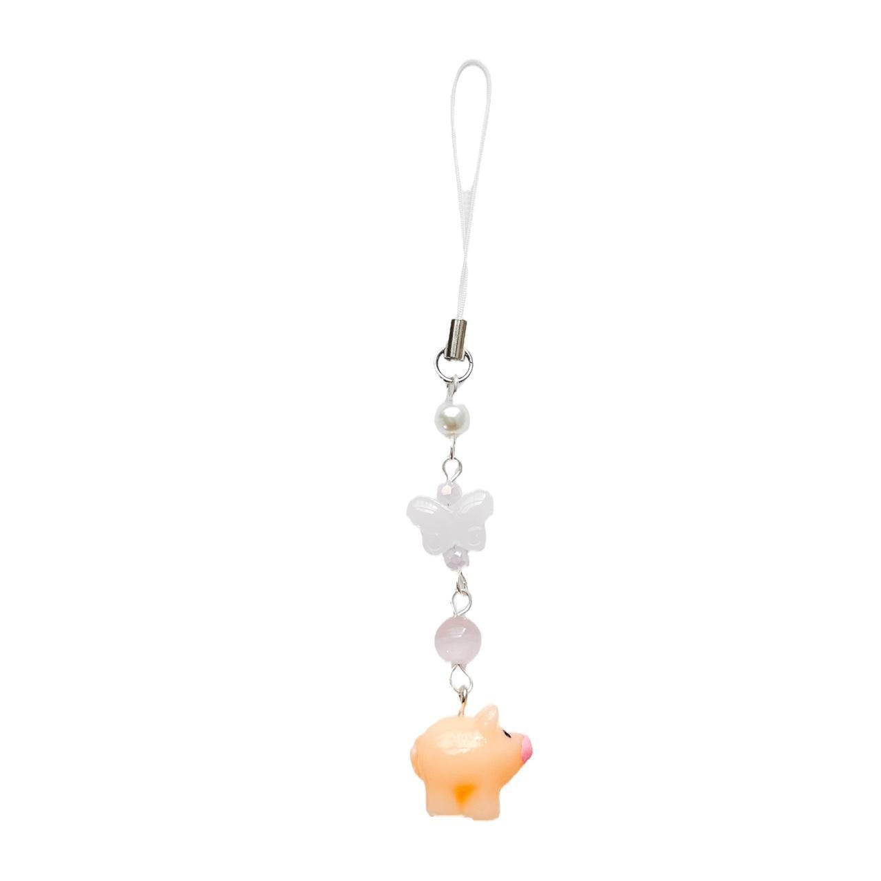 Pink Pig Phone Charm