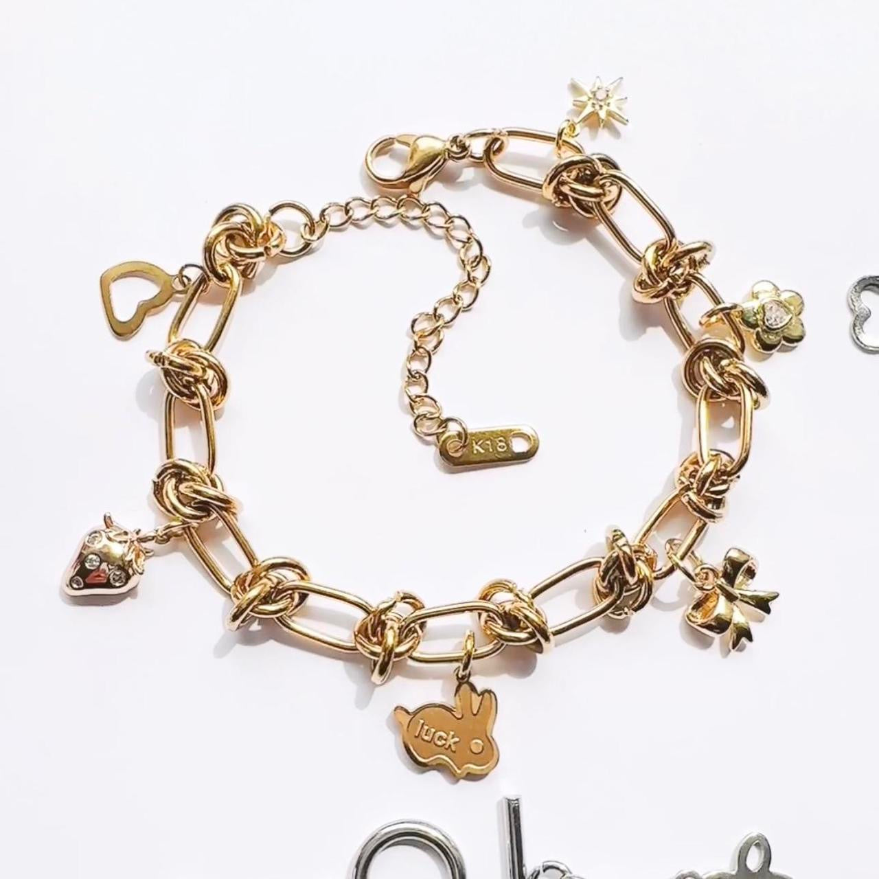 Gold Chainmail Charm Bracelet