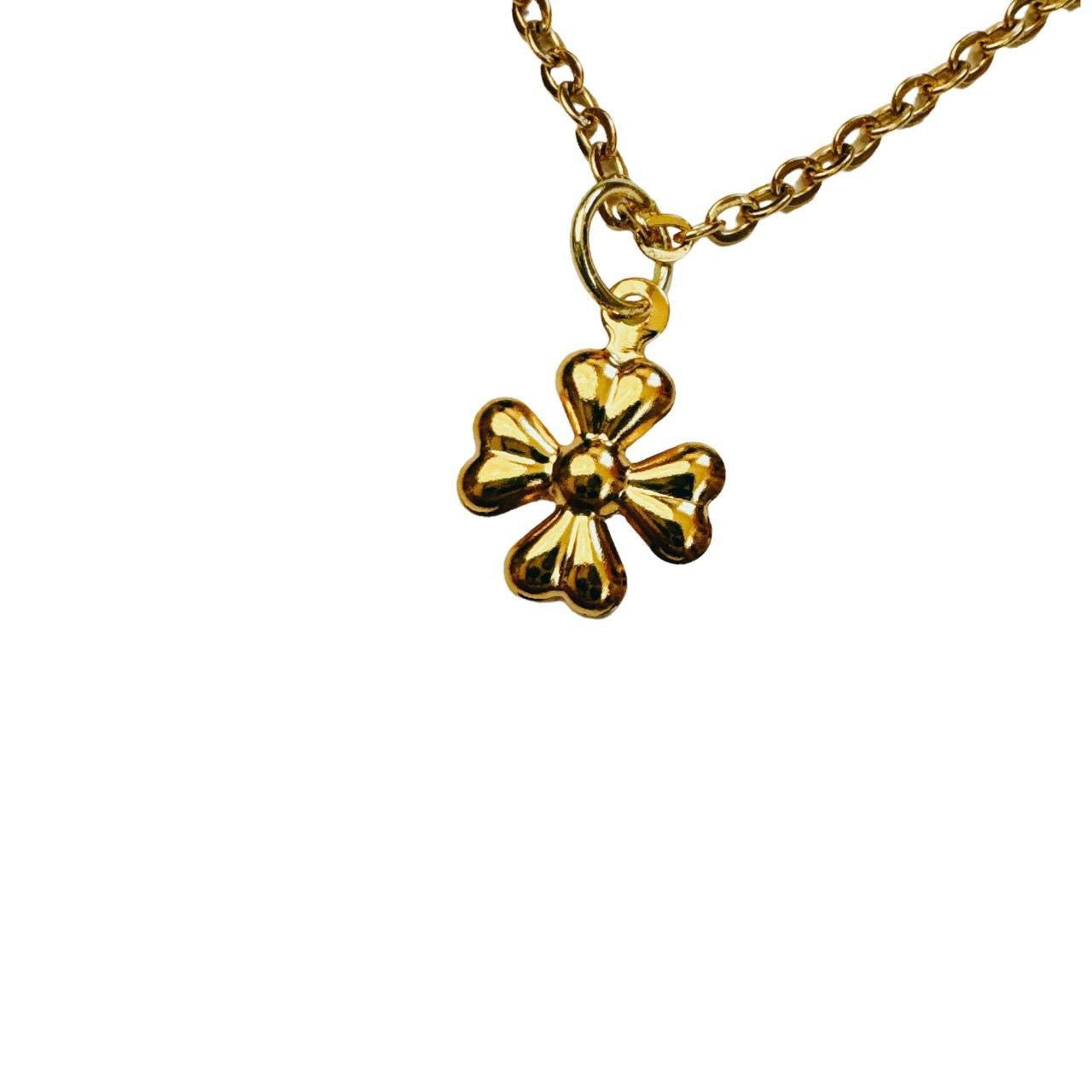 gold dainty cross necklace